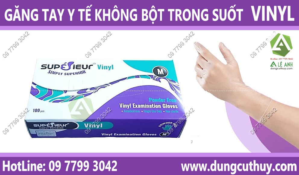 găng tay y tế trong suốt